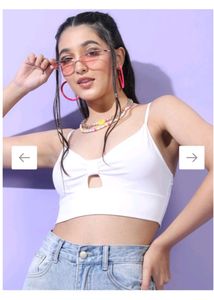 Tokyo Talkies White Bralette Crop Top