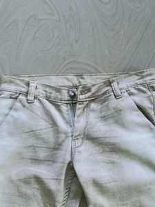 Men Beige Denim Jeans