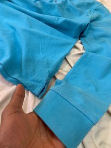 Burberry Brit Blue Long Sleeve Polo