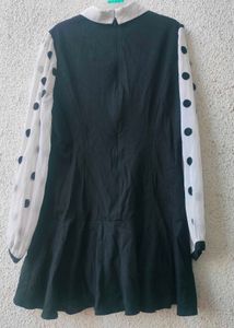 Chic Black &amp; White Polka Dot Dress