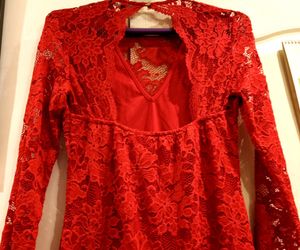 Lace Up Red Dress