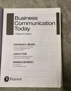 Business Communication Today By Pearson