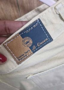 Beige Wide Leg Jeans For Women