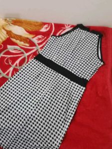 Houndstooth Sleeveless Dress