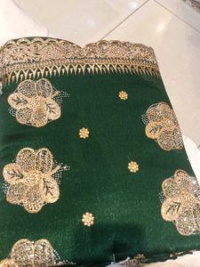 Green Embellished Saree