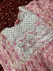 Elegant Pink Printed Kurta Set
