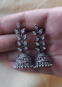 Oxidized Ear Ring Pair