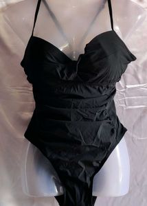 Black Padded Bodysuit Partywear Top