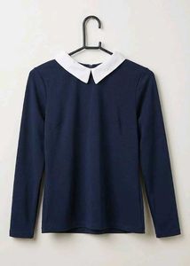 Stylish Navy Blue Long Sleeve Top
