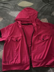 Pink Zip-Up Hoodie