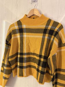 Plaid Knit Sweater (never worn)