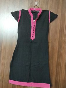 Stylish Black & Pink Kurti