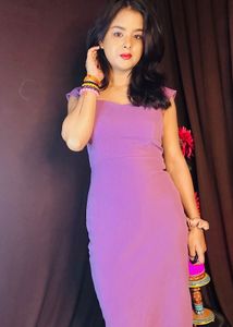 Cute Purple Midi Dress