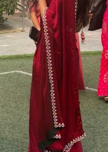 Elegant Maroon Saree