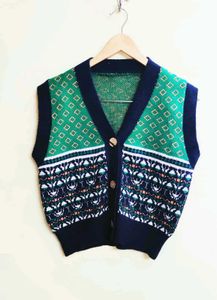 Green half sweater Size-40