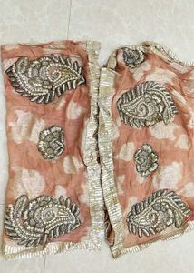 Vintage Peach &amp; Silver Skirt