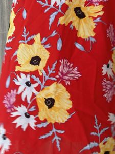 H&amp;M Floral Red Slip Dress