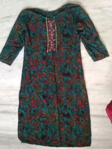 Multi Colour Kurtha With Neck Design