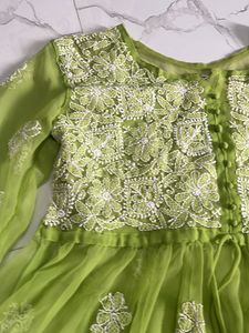 Lime Green Embroidered Tunic