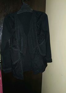 Black Shrug With Net Work