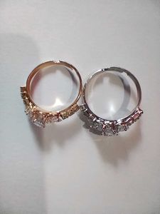 Sparkling Adjustable Rings - Set of Two