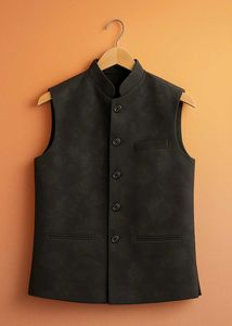 Classic Black Nehru Vest