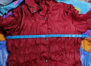 Stylish Maroon Quilted Jacket