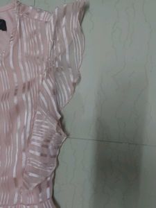 Elegant Pink Striped Dress