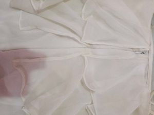 White Ruffled Off-Shoulder Tiered Dress