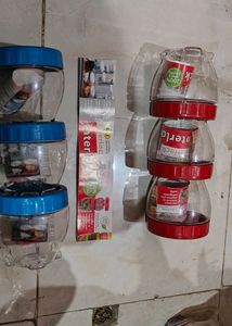 Plastic Storage Containers Pack Of 6 Pcs