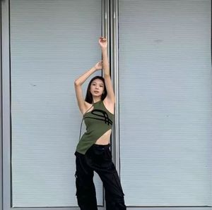 Asymmetrical Olive Green Tank