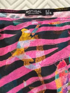 Zebra Print Long Sleeve Top