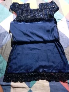 Blue Embellished Kurta . Looks Like Party Wear