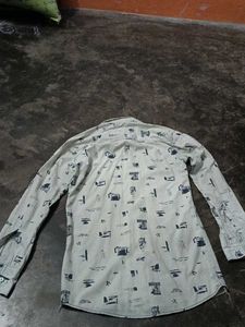 Patterned Long Sleeve Button-Down