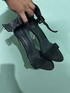 Black Heels with Ankle Strap