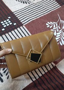 Trendy Brown Sling Cum Clutch