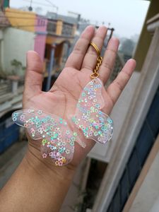 Resin Beautiful Butterfly Keychain