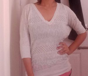 Lightweight Knit V-Neck Top