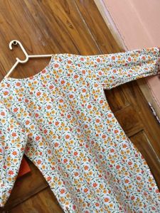 Brand New Floral Embroidered Kurti with Pant