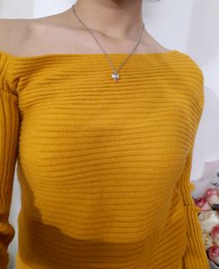 Fashionable Korean  Asymmetrical Off Shoulder