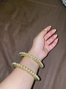 Bangles with Pearl Accents