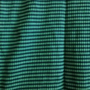 GINGER Crop Top Green Striped 80s