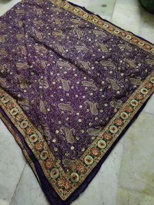 Full Zari Workh Saree 😍. Purple 💜 Very Nice 👍