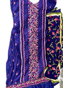 Embellished Navy Blue Patiala Suit❤️