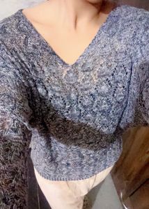 Grey acrylic top