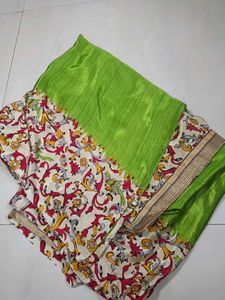 Green &amp; Floral Sari