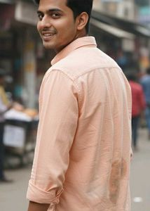 Title: Men's Peach Netplay Oxford Shirt -