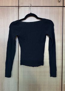 NEW Zara lace stretchable long sleeve top M-L