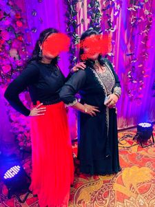 Black And Pink Design Gown