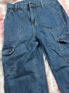 Denim Cargo Pants